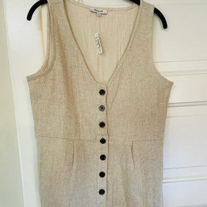 Madewell V-Neck Button-Down Romper